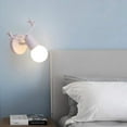 thumbnail image 2 of Creative Modern Wall Sconce Simple Wall Lamp Iron Wall Lamp E27 Nordic Deer Head Base Art Deco Style For Bedroom, Living Room, Children'S Room, Restaurant, Corridor, Stairs (White), 2 of 4