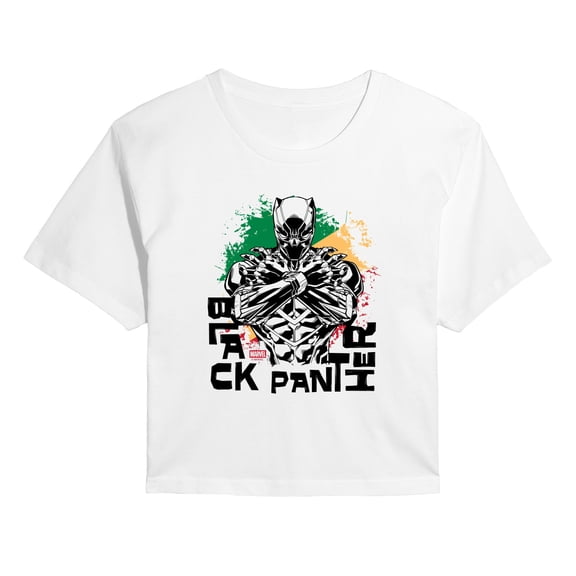 Marvel - Black Panther Wakanda - Juniors Cropped Graphic T-Shirt