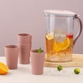 thumbnail image 6 of ReaNea Plastic Water Pitcher with Lid 71 oz and 4 Cups, Great for Juice, Milk, Beverage Cold Tea, Iced Tea (Pink), 6 of 9