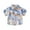 Blue, variant on Coerni Boys Hawaiian Shirt Short Sleeve Button Down Kids Cotton Lapel Neck Summer Beach Tees Casual Top Toddler Baby Clothing