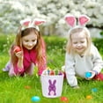thumbnail image 2 of OAVQHLG3B Easter Basket for Kids, Cute Easter Bucket Stuffers Bags with Bunny Ears for Easter Eggs Hunting, Easter Party Decorations, Candy Gifts Toys Storage, Blue Easter Baskets, 2 of 6