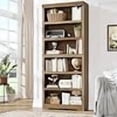 thumbnail image 1 of Estantería Ajustable de 6 Niveles, Librero de Almacenamiento Abierto de 75" H x 31.5" W, Estante de Exhibición de MDF Estilo Farmhouse con Herrajes Anti-vuelco para Oficina en Casa, Sala de Estar,, 1 of 7