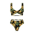 thumbnail image 4 of Rocae Sunflowers And Bird for Bikini Set for Women Two Piece Sexy High Swimsuits Split Crossover Bikini Large, 4 of 9