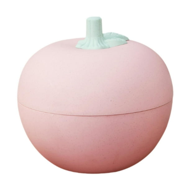 Frutero de manzana Plato de frutos secos Adorno para el hogar Recipiente para fruta decorativo rosa