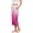 Hot Pink, variant on Women's Tear Away Breakaway Capri Pants Post Recovery Knee Ankle Replacement Adaptive Tape Wide Leg
