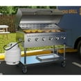 thumbnail image 6 of 48 in. Commercial Outdoor Propane Gas Grill with Roll Dome Cover, ETL Listed in Stainless-Steel (CGKIT4-48D), 6 of 13