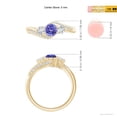 thumbnail image 4 of ANGARA Natural Tanzanite and Diamond Three Stone Bypass Engagement Ring in 14K Yellow Gold for Women (Size-5mm) | December Birthstone, Anniversary, Jewelry Gift for Women | Natural Tanzanite Ring, 4 of 9