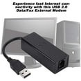 thumbnail image 3 of Huggegwe Modem USB Fax 56K Dial Up V.92 Modem Externe USB Compatible avec Win7 Win8 Win10 CA919-109895, 3 of 7
