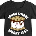 thumbnail image 3 of Instant Message - Camping - Laugh S'more, Worry Less - Toddler & Youth Girls Short Sleeve Graphic T-Shirt, 3 of 6