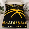 thumbnail image 2 of Homewish Kids Teens Basketball Print 4pcs Bed Sheets,Sport Theme King Sheets,Ball Gamer Super Cozy Sheet Set,Microfiber Bedroom Decor, 2 of 7