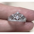 thumbnail image 2 of Princess Crown Tiara Ring For Special Occasion 1.9 Ct Diamond 14K White Gold Over, 2 of 2
