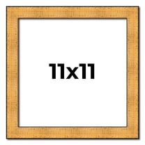 11x11 Frame Gold Rustic Solid Wood Picture Frame | 1.25 Inch Wide Moulding | Rustique Gold