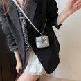 thumbnail image 5 of Mini Square Crossbody Bag for Women Box Shoulder Bag PU Leather Cute Purse with Zipper and Love Wristlet for Shopping Travel (Black/Pink/Silver/White/Purple), 5 of 10