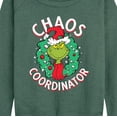 thumbnail image 3 of Dr. Seuss - Grinch Chaos Coordinator - Women's Lightweight French Terry Long Sleeve Shirt, 3 of 5