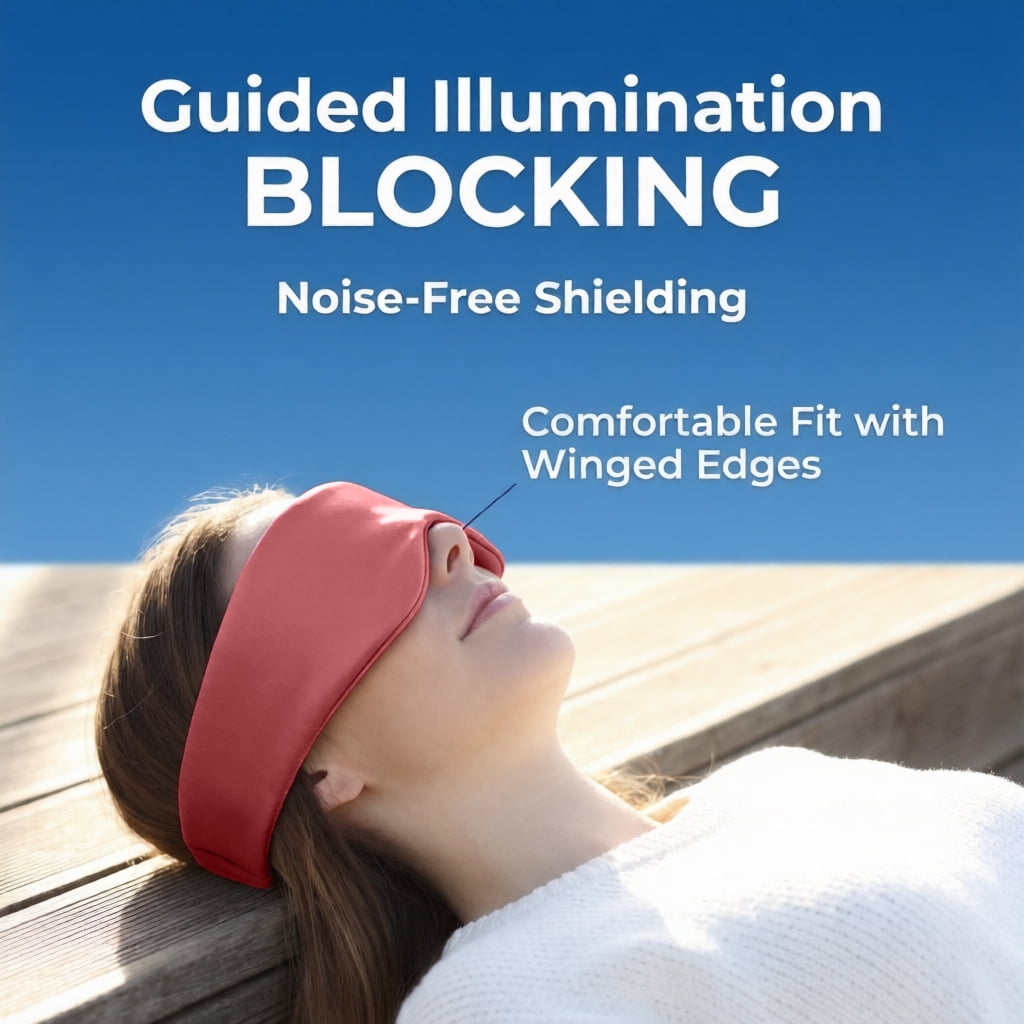 FACEMOON 100% Mulberry Silk Mask for Side Sleepers, Padded, Adjustable