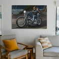 thumbnail image 6 of Motorcycle Rider Poster David Mann Crestline Picture Print Wall Art Poster Painting Canvas Posters Artworks Gift Room Aesthetic 16x24inch(40x60cm), 6 of 6