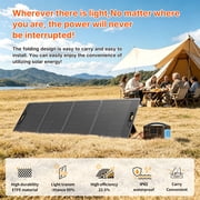 LVYUAN 300W Solar Panel Foldable Solar Panel Charger with Adjustable Kickstands Portable Waterproof IP67 22.5% High Efficiency for RV, Camping, Home, Outdoor, Power Station, off Grid