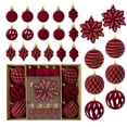 thumbnail image 2 of 24-Pack Velvet Christmas Tree Decorations Set - Shatterproof Christmas Balls Ornaments, Flocked Hanging Decor for Xmas Tree Wreath & Holiday, 3.15", 2 of 9