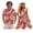 Tropical Flower Red, variant on Jeiento Tropical Flower Matching Vacation Outfits for Couples Summer Dress for Women Casual Button Down Shirt Short Sleeve Hawaiian Couples Matching Outfits Tiered Pleated Tank Sundress