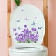 thumbnail image 3 of Pegatina decorativa para azulejos de baño, mariposa, flor morada, hierba verde fresca, calcomanía de pared para despegar y pegar (25*30cm), 3 of 5