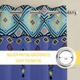 thumbnail image 6 of Navy Blue Boho Kitchen Curtains Window Panels, Vintage Ethnic Tribe Abstract Art Retro Insulated Window Treatment Curtain, Grommet Curtains for Bedroom/Living Room/Bathroom, 2 Piece 42"Wx63"L, 6 of 8
