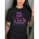 thumbnail image 1 of Boots on the Ground Purple Dancing Queens Graphic Print Women's Oversized T-Shirt - Black Round Neck Short Sleeve Casual Top, Breathable & Comfortable for Outdoor Sports, Travel, All-Season Wear, Tra, 1 of 7