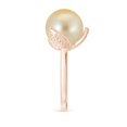 thumbnail image 3 of ANGARA Trillium Golden South Sea Cultured Pearl Solitaire Ring in 14K Rose Gold for Women | June Birthstone, Birthday, Anniversary, Jewelry Gift for Women | Pearl Ring, 3 of 8