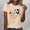 Beige, variant on Odbmxy T Shirts for Women Plus Size Summer Short Sleeve Beige Tops for Women Workout Pullover Butterfly Print Loose Tops