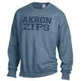 thumbnail image 2 of Men's ComfortWash Steel Blue Akron Zips Stack Garment Dyed Crewneck Pullover Sweatshirt, 2 of 3
