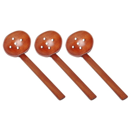 

3 Pcs Handmade Wooden Spoons Ramen Colander Suitable for Porridge Soup Ramen Hot Pot Restaurant Household Etc