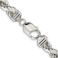thumbnail image 2 of Diamond2Deal 925 Sterling Silver 7.8mm Diamond-Cut Rope Chain Necklace for Men 24", 2 of 6