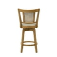 thumbnail image 6 of Armen living Isla 26 in. Amber Glow Counter Height Rubberwood Swivel Barstool with Ivory Fabric Seat, 6 of 12