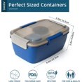 thumbnail image 3 of TRAHOO-Salad Container for Lunch, SWKIEN 68 oz Salad Bowl with 5-Compartment, Bento Lunch Box Container with 2pcs Salad Dressing Container to Go, Large Leak-Proof Bento Box Adult Lunch Box, BPA-Free, 3 of 4