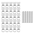 thumbnail image 1 of 25 pcs D-Ring Picture Frame Hanging Hooks Double Hole Hangers With Screws Silver, 1 of 8