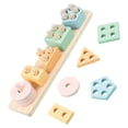 thumbnail image 3 of Wooden Block Sorting Toy, Educational Oak Wooden Shape Stacking Toy Early Learning  For Boys Girls For Indoor, 3 of 8