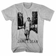 thumbnail image 1 of James Dean Walk Walk Mens Gray T-Shirt-Small, 1 of 2
