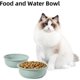 thumbnail image 4 of Ceramic Cat Bowl Cat Food and Water Bowl Kitty Bowl Pet Supplies (600ml, Light Green), 4 of 4