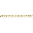 thumbnail image 4 of Floreo 10k Tri-Color Gold 3.5mm Valentino Heart Link Chain Bracelet or Anklet, 4 of 5