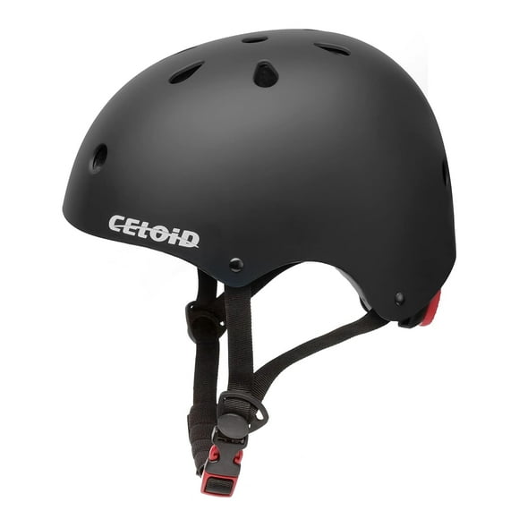 CELOID Casque de Vélo pour Enfants, Petit 18 Pouces-20,5 Pouces Casque de Sécurité Multisport Ajustable pour 3 à 8 Ans (Noir)
