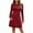 Red, variant on symoid Women's Sweaters- Autumn and Winter V-neck Waist Bag Hip Knitted Sweater Dress Khaki S