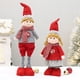 thumbnail image 4 of Adorno navideño telescópico de tela con muñecos de niño y niña para decoración, 4 of 6