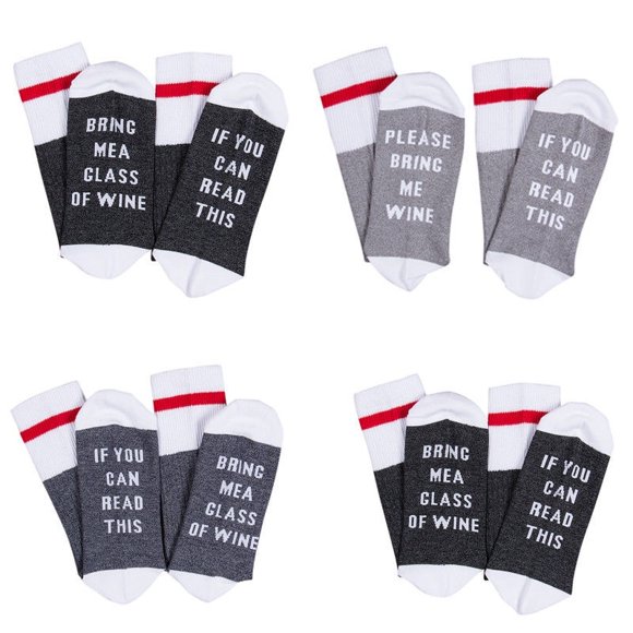 Hot Custom Wine Socks If You can read this Bring Me a Glass of Wine Multi Colors