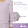 thumbnail image 6 of Elowel Girls Leotard Toddlers Long Sleeve Skirted Dress for Gymnastics Dance Ballet Lavender Size 12-14, 6 of 7
