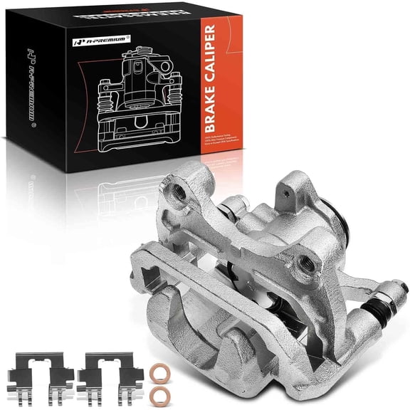 A-Premium Disc Brake Caliper Assembly with Bracket Compatible with Select Mazda Models - CX-5 2016 2017 2018 2019 2020, L4 2.5L - Rear Left Driver Side