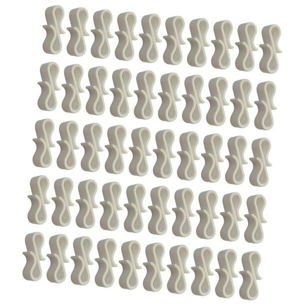 Ganchos para cables ligeros, clips en forma de S, resistentes al desgaste, para colgar en pendientes, ganchos para remolques 50 piezas