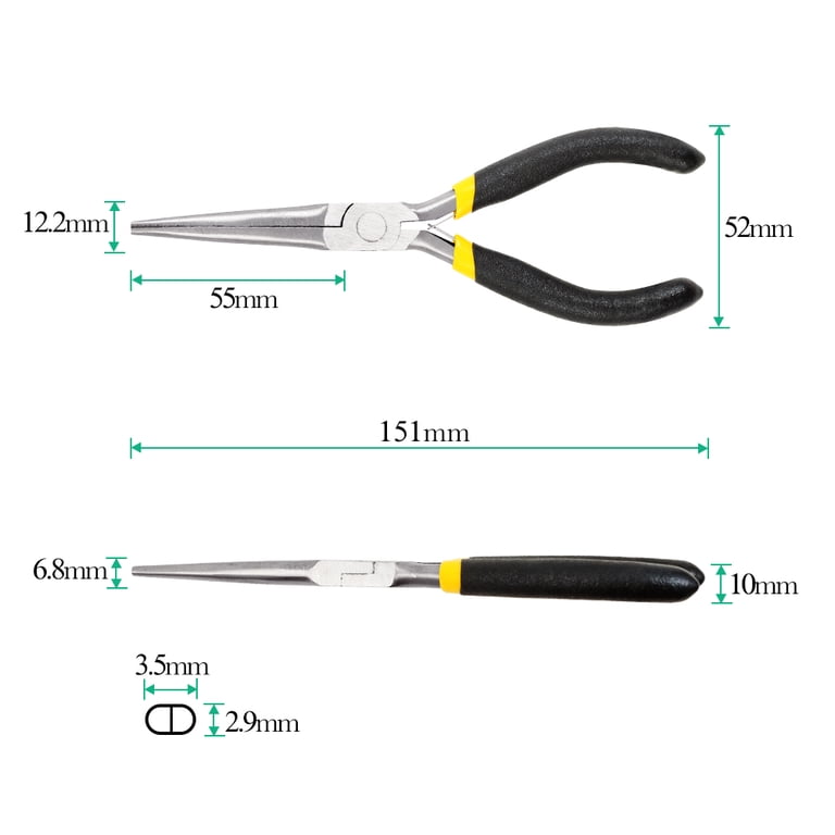 SPEEDWOX 7 Inch Long Reach Needle Nose Pliers - Extra Long Slim Jaws For Jewelry Making, Electronics & Precision Work Long Skinny Needle Nose Pliers