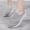 H-Grey, variant on Kcodviy Ladies Solid Color Mesh Sneaker Sandals for Women Chunky Breathable Thick Sole Comfortable Low Cut Sneaker Socks Women Casual Sneakers