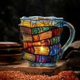 thumbnail image 4 of Painted Book Mug, 2025 New 3D Painted Books Coffee Mug, Colorful Acrylic Books Stack Shaped Coffee Cup Gifts for Book Lovers Readers Librarians Writers, 4 of 7