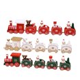 thumbnail image 5 of Green Green Wooden Christmas Little Train Toy For Children Holiday Decoration Pull Along Train Set, 5 of 5