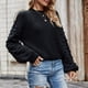 thumbnail image 2 of Blusa de suéter de punto de moda de manga larga con cuello redondo para mujer Fridja  ghj987+3732, 2 of 8
